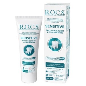 Зубная паста R.O.C.S. SENSITIVE Восстановление и Отбеливание, 94 гр