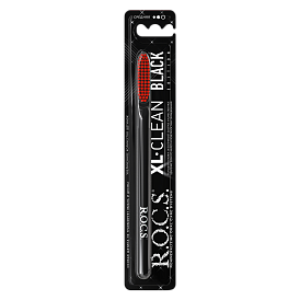 Зубная щетка "R.O.C.S. XL-CLEAN Black Edition", средняя