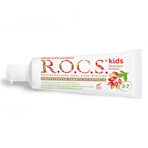 Зубная паста R.O.C.S. Kids Барбарис, 45 гр тюбик