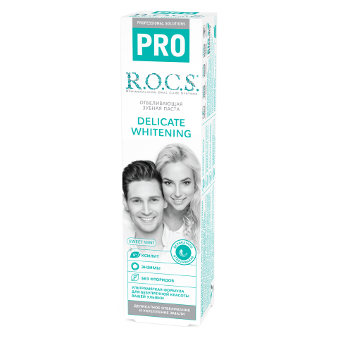 Зубная паста R.O.C.S. PRO Деликатное Отбеливание - Sweet Mint, 135 гр тюбик