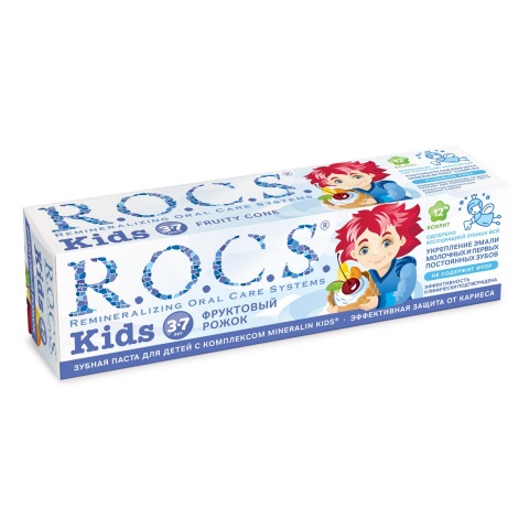 Зубная паста R.O.C.S. Kids Фруктовый рожок (без фтора)