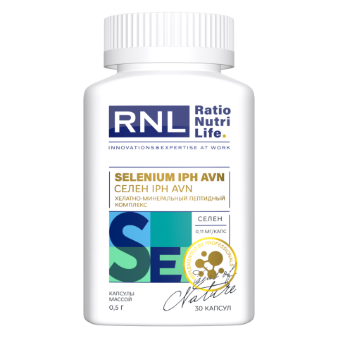 RNL Селен 0,11 мг с пептидом сосудов, 30 капс.