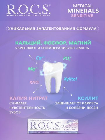Гель для чувствительных зубов РОКС Медикал Сенситив 45 гр