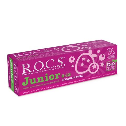 Зубная паста R.O.C.S. Junior. Ягодный Микс, 74 гр