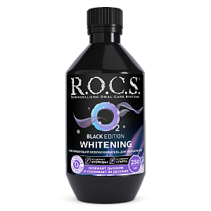 Ополаскиватель отбеливающий R.O.C.S. Black Edition, 250 мл