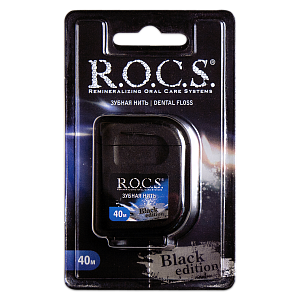 Расширяющаяся зубная нить R.O.C.S. Black Edition