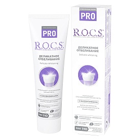 Зубная паста R.O.C.S. PRO. Деликатное Отбеливание - Fresh Mint,135 гр