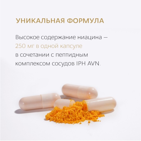 RNL Ниацин 250 мг с пептидом сосудов, 60 капс.