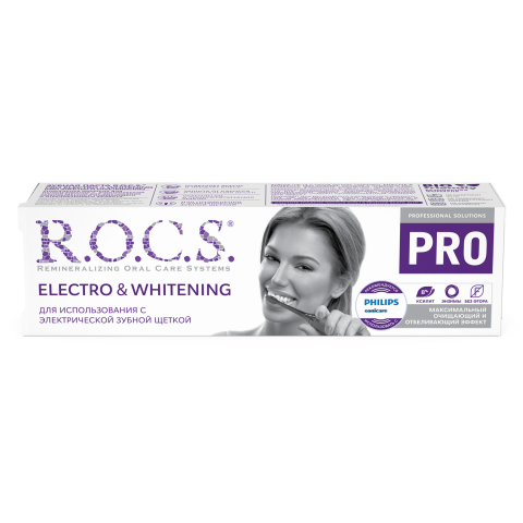 Зубная паста «R.O.C.S. PRO Electro & Whitening Mild Mint»